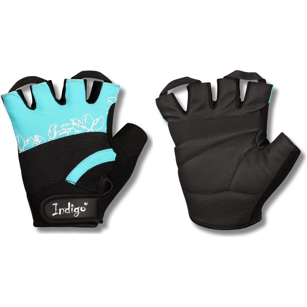 Luvas Fitness em Elastano e Neoprene Para Mulheres INDIGO Tamanho L Turquesa - Image 2