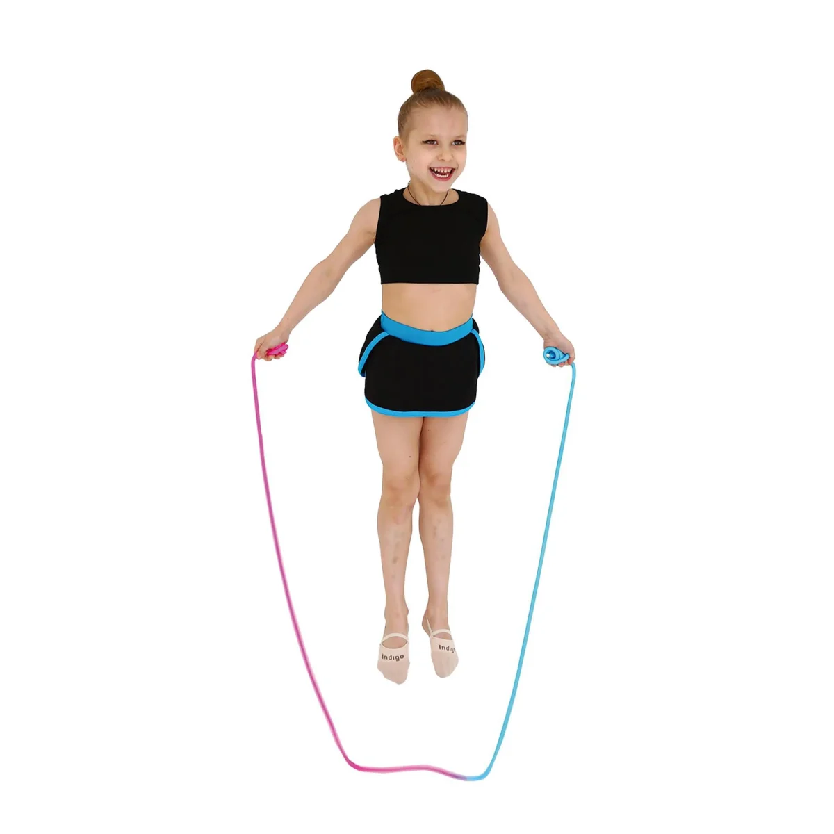 Corda de Ginástica Rítmica com Peso 165g INDIGO Bicolor 3 m Fúcsia-Rosa - Image 4