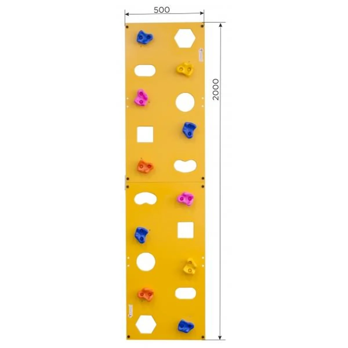 Parede de Escalada - Parede de Escalada 10 Suportes com Furos ELBRUS 50*200 cm Laranja - Image 3